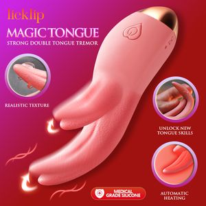 Vibrators Likklip 7 Vibratie Realistische tong likken Massager Clitoris Stimulatie Nippel Licker Sex Toys voor vrouwen volwassen 230509