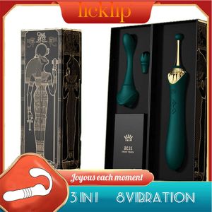 Vibrateurs Licklip G Spot Vibratrice Exquisite Solicone douce Stimulation clitoricale reine d'￉gypte Massageur Double Massageur Sex Toys For Women 1115