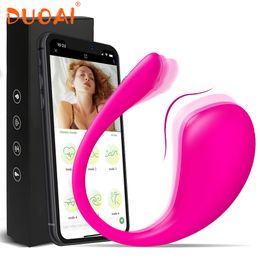 Vibrateurs Longue Distance Contrôle App Vibrateur Vibrant Vagin Balls Bluetooth Sans Fil Amour Oeuf Culotte Sex Toys pour Femmes Adultes 230801