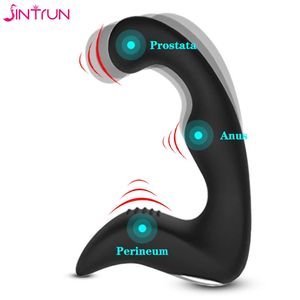 Vibrateurs Masseur de prostate masculin Vibromasseur Gspot femelle silicone Anus plug stimule l'anus masculin et les fesses vibre pseudo pénis couple sex toy 231213