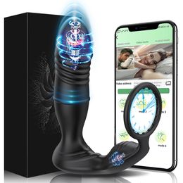 Vibradores Masajeador de próstata estimulador masculino Aplicación Bluetooth vibrador masajeador anal masculino masajeador anal masculino 230720