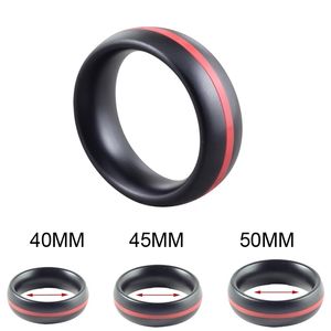 Vibrateurs en métal Donuts Cock Rings Black Steel Cockring Penis Retard Ring Erection pour hommes 40mm 45mm 50mm 230911