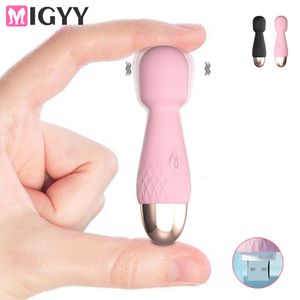 Vibrators Mini wand vibrator vrouwelijke clitoris stimulator AV stick Gspot massager masturbator seksspeeltje 230719