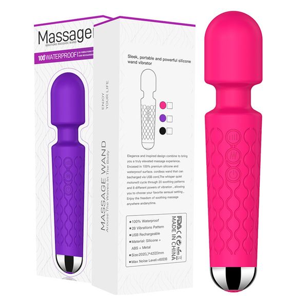 Vibromasseurs Oral Clit AV Magic Wand Vibromasseurs pour femmes 20 vitesses G Spot Masseur vaginal Masturbateur Adult Sex Toys pour femme Sex Shop 230728