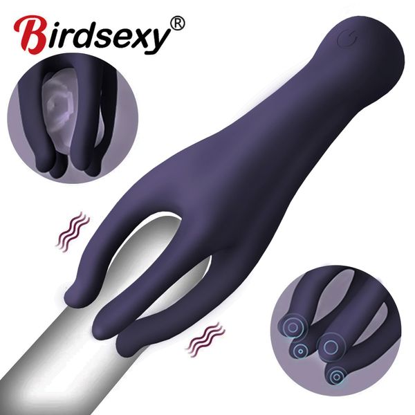 Vibrateurs Penis Delay Trainer Exerciseur Glans Stimulater Massager Mens Vibrator Male Masturbator Equipment Sex Toys Adult Goods For Men 230802