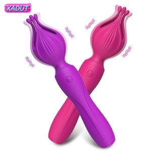 Vibrators krachtige AV USB Vibrator voor vrouwen Clitoris Clit Stimulator Mini Magic Wand Massager vrouwelijke volwassenen goederen seks speelgoed 230307