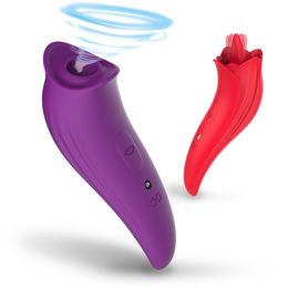 Vibrators Krachtige clitoris sukkel likken elektrische zuigende massager vrouwen teaser clitoral stimulator vaginale licker speelgoed tong 230509