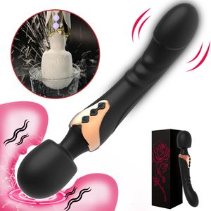 Vibrators Krachtige dildo's vibrator dual motor siliconen grote stok G-Spot massage machine seksspeeltje 230724