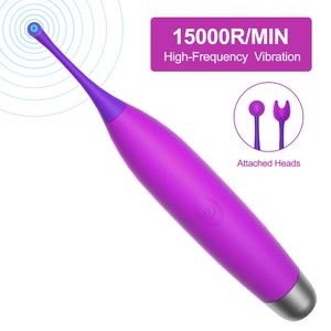 Vibrators krachtige hoogfrequente g plek voor vrouwen 3 caps vervangende lik clitoris stimulator vagina vrouw masturbator sex speelgoed 230307