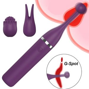 Vibrators krachtig drie in één G-punt vibrator Clintoris vaginale massager orale tepelstimulator vrouwelijk geslachtsspeelgoed 18 230524