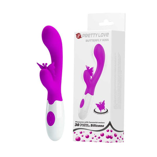 Vibradores Pretty Love 30 velocidades g Spot vibrador estimulador de clítoris beso de mariposa para mujeres tienda sexual erótica juguetes para adultos