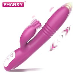 vibrators konijn vibrator voor vrouwen vagina tepel g-spot clitoris stimulator stak telescopische dildo vrouwelijke masturbator volwassen seksspeeltjes 230904