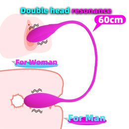 Vibromasseurs Rechargeable Double Vibrateur 7 Vitesses Double Tête Saut Oeuf Bullet Gode Anal Butt Plug Adult Sex Toy Pour Couple Hommes Femmes 230706