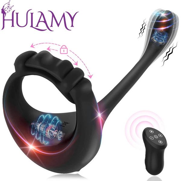 Vibrateurs Télécommande Anal Vibrateur Doux Masseur De Prostate Butt Plug Masturbateur Mâle Cockring Sex Toys pour Hommes Produits Pour Adultes 231124