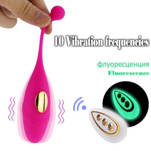 Vibromasseur Télécommande Vibromasseur 10 Modes Sans Fil Vibrat Culotte De Charge USB Boules Vibrantes G Spot Stimulateur Adult Sex Toy Clitoris 230307