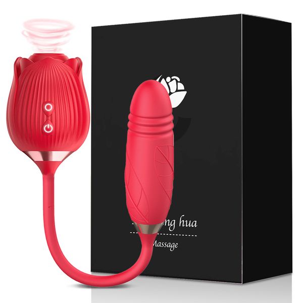 Vibromasseur Rose Clitoris Sucking Vibrator pour les femmes Stimulateur de point G Vagin Nipple Sucker Marchandises vibrantes Sex Toys Adultes 230307