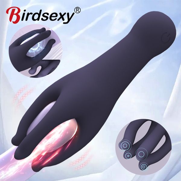 Vibrateurs Sex Glans Trainer Pénis Massage Masturbateur Masculin 10 Vitesse Vibromasseur Vibrant Jouets pour Hommes Durable Retard Endurance Exer 230801