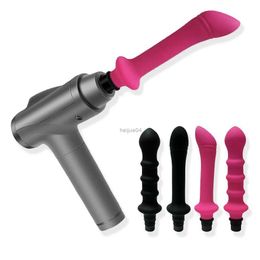 Vibradores Máquina sexual Fascia Vibrador Vibrador Femenino Penis Masturbación Vibrador Vibrador Masaje de arma Adjunta Cabeza de silicona Pene falso Sexar Tell2403L2404