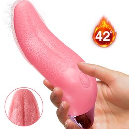 Vibrators simulatie tong likken dildo g spot clitoral stimulator seksspeeltjes voor vrouwen oplaadbare vrouwelijke masturbator 230509