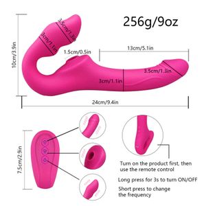 NXY Vibromasseur Strap on Dildo Vibromasseur à succion clitoridien pour femmes Stimulateur de clitoris féminin Stimulateur de clitoris Sex Toys Marchandises Adultes 18 Lesbiennes 1119