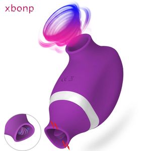 Vibrators Sterke zuigkracht vibrator voor vrouwen met tong Tepel Clitoris cup orale seks vacuüm stimulatie vrouwelijke volwassen speelgoed 231213