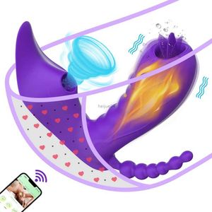 Vibrators Zuigen Verwarming Dildo G-spot Vibrator Draadloze APP Controle Vrouwelijke Masturbator Clit Stimulator Speeltjes voor Vrouwen Volwassenen Benodigdheden