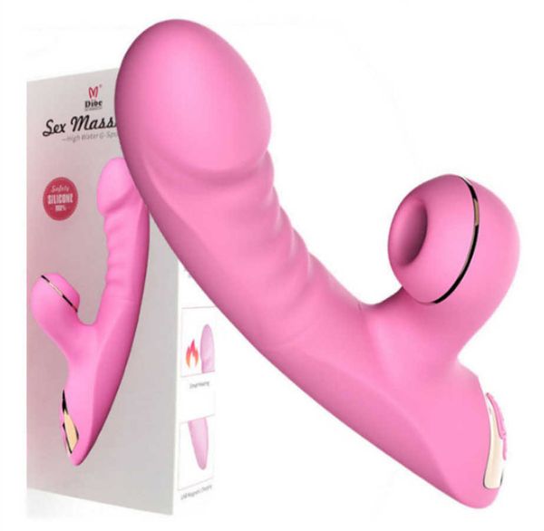 Vibradores Tibe Jade Rabbit 13.a generación Succión Calefacción Vibrador Carga USB Masturbación femenina Productos divertidos para adultos 240224