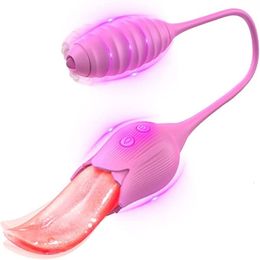 Vibradores Lengua Lamiendo Vibrador Consolador Vibrador Huevo Pezón Clítoris Estimulador Vagina G Punto Masaje Anal Butt Plug Ano Juguete Sexual Mujeres 230508