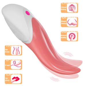 Vibrateurs langue léchant vibrateur femelle clitoridien point G stimulateur Sex Toys mamelon masturbateur adapté aux femmes adultes 230509