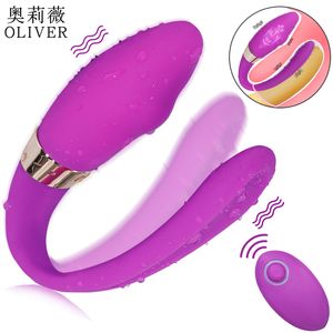 Vibromasseurs U Forme Télécommande Sans Fil Gode Vibrateurs Wearable G Spot Clitoris Stimulateur Érotique Sex Toys pour Femmes Couple Adultes 230801