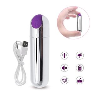 Vibrateurs USB Charge Mini Puissant Bullet Vibrateur Femmes Stimulateur Clitoridien Vaginal G Spot Masturbation Érotique Adult Sex Toys 230307