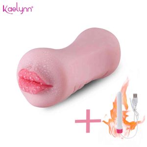 Nxy vibrators vagina mond masturbatie beker mannelijke kunstmatige 3d realistische erotische seksspeeltjes masturbators intiem product voor mannen 1119