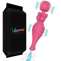 Vibrators Vasana 2in1 Godin Krachtige Av vibrator Wand Clit zuignap Vrouwelijke stimulator seksspeeltje oplaadbare 230719