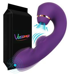 Vibromasseurs Vasana 3 en 1 Clit Sucker Gode Vibrateur Masturbateur Femme Vibromasseur Suceur pour Femme Stimulateur Clitoridien Sex Toys pour Femme 230508