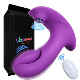 Vibratori Vasana 3 in 1 Sucking Vibrator Remote Clit Sucker Dildo Vibratori Strong Egg Virbation Masturbazione femminile per Clit G Spot 230327