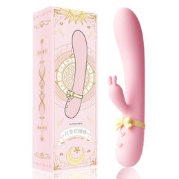 Vibrators Vibrator voor vrouw seks speelgoed siliconen rabbit vibrator USB oplaadbare waterdichte GSPOT stimulerende clitorale stimulator uyo 230307