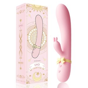 Vibrators Vibrator voor vrouw seks speelgoed siliconen rabbit vibrator USB oplaadbare waterdichte GSPOT stimulerende clitorale stimulator uyo 230508
