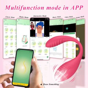 Vibromasseur portable pour femme, contrôle par application, gode pour culotte, Bluetooth, jouets sexuels, Massage Vaginal Sexy