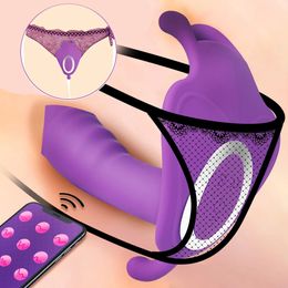 Vibromasseurs culottes portables gode APP télécommande sans fil jouets sexuels pour femmes 10 vitesses G Spot Clitoris stimuler l'orgasme vaginal 231018