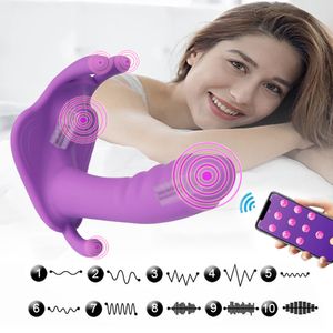 Vibrateurs portable sans fil APP contrôle gode vibrateur pour masturbateur GSpot Clitoris stimulateur de mamelon masseur femmes adultes jouets sexuels 230925