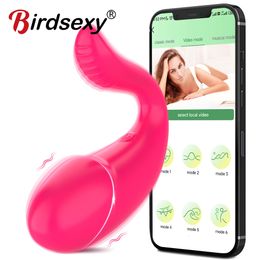 Vibrators Wireless Bluetooth Dildo Vibrator Seksspeeltjes voor vrouwen Remote App Dual Control Wear Vibrating Vagina Ball slipjes speelgoed volwassen 18 230307