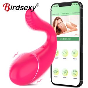 Vibrators Wireless Bluetooth Dildo Vibrator Sekspeelgoed voor vrouwen Remote App Dual Control Wear Vibrating Vagina Ball slipjes speelgoed voor volwassene 18 230404