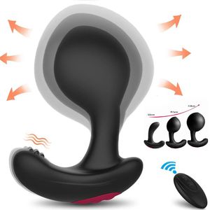 Vibrateurs Télécommande sans fil Mâle Massage de la prostate Vibrateur Gonflable Plug Anal Expansion Vibrant Sex Toys Pour Hommes Femme 230904