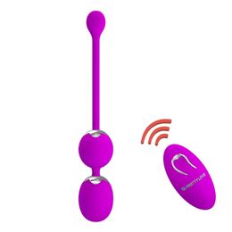 Vibrateurs Télécommande sans fil Vibrant Kegel Ball Contracter le vagin Exercice Sex Toys pour femmes Ben Balls Vibrateur Bullet Egg Vibe 231116