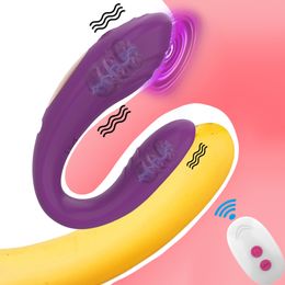 Vibromasseur télécommandé sans fil pour stimulateur de Clitoris GSpot double moteur portable gode vibrateurs jouet sexuel silencieux pour femme 230314
