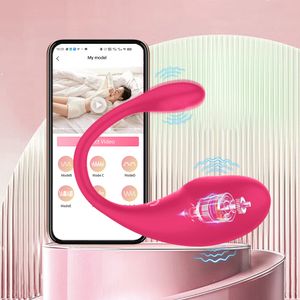 Vibradores Vibrador inalámbrico para mujeres Dildo APP Control remoto Desgaste Vibrador Clítoris de huevo Bragas femeninas Juguetes sexuales para adultos 230718