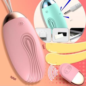 Vibromasseur sans fil USB Recharge 10 vitesses étanche 10M cacher télécommande saut amour oeuf stimuler Clitoris jouets sexuels pour femmes 230925