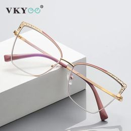 Vicky moda armação óptica design de marca óculos femininos pode prescrição personalizada anti-luz azul óculos de prescrição 3106 240123