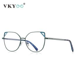 Vicky Nieuw ontwerp Cat Eye Anti-blauw Licht Blokkering Leesbril Dames Computerlegering lichtgewicht bril PFD3044