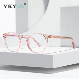 VICKY – lunettes de lecture rondes à lumière bleue, monture oculaire pour lunettes d'ordinateur rétro en plastique antibleu, 240119